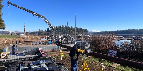 Shoreline and seawall construction waterfront