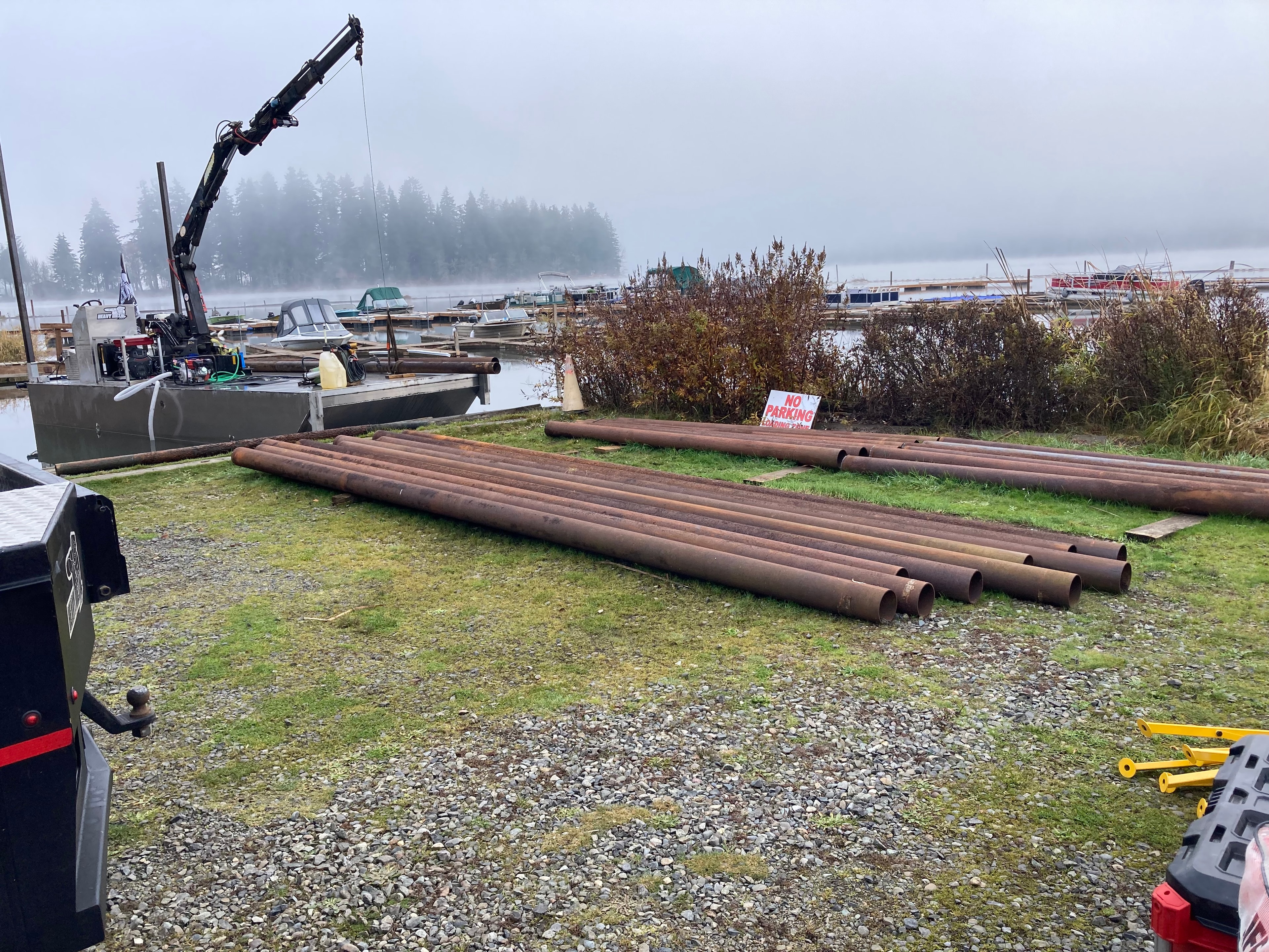 Pile driving marine construction project photo 4