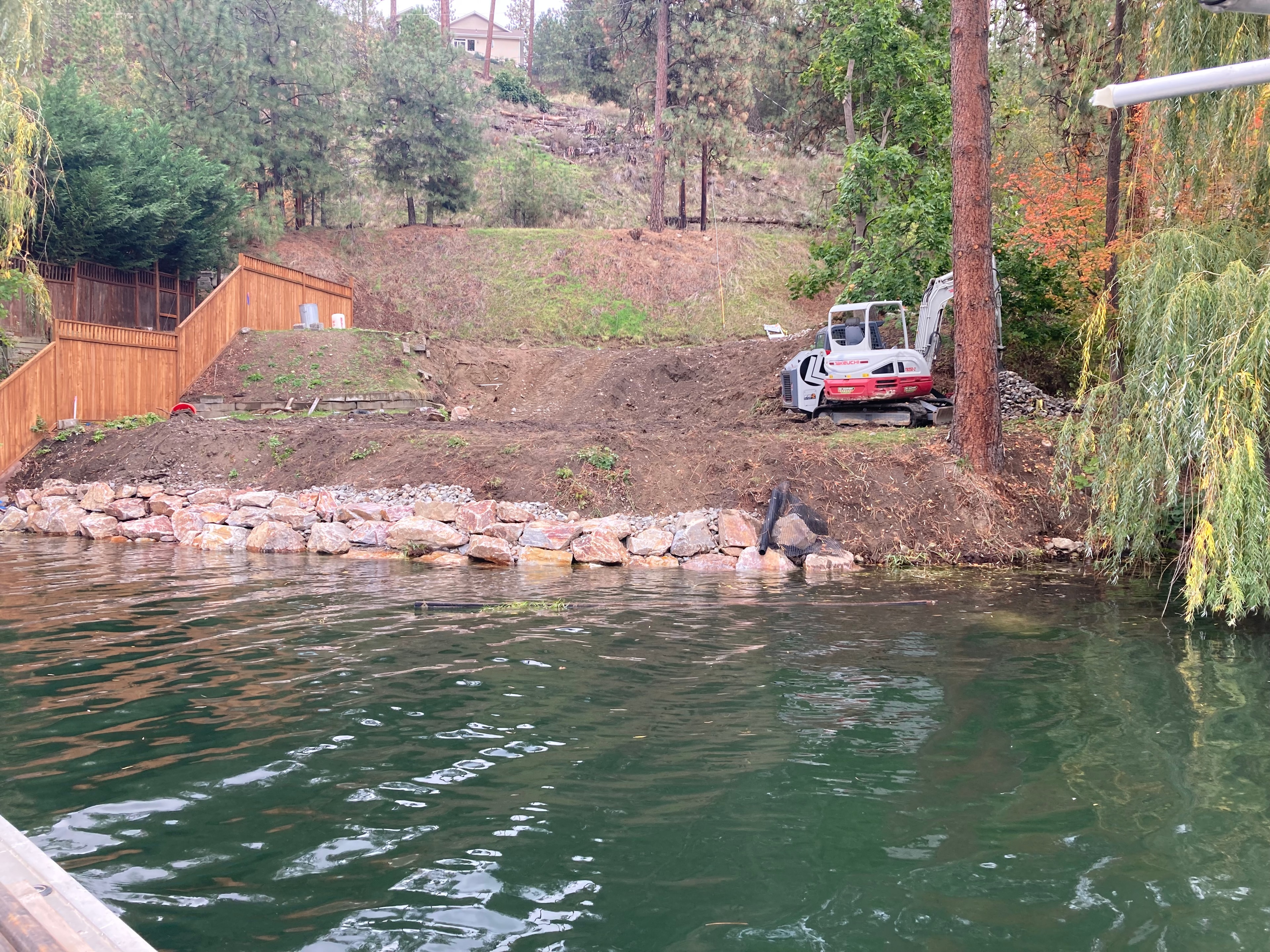 Seawall and shoreline construction project photo 8